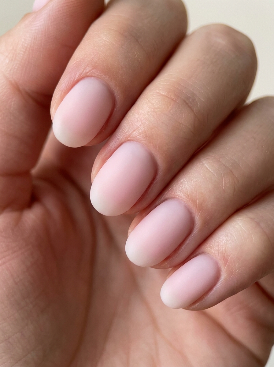 Matte Milky Pink Nails als Matte Nägel Ideen Inspiration 2026